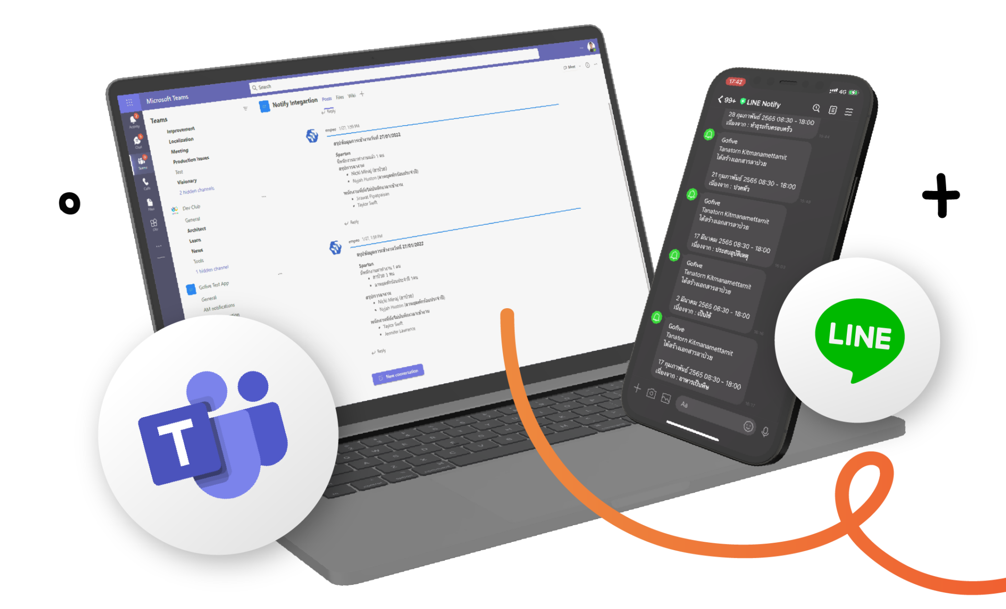 empeo microsoft teams and LINE notification